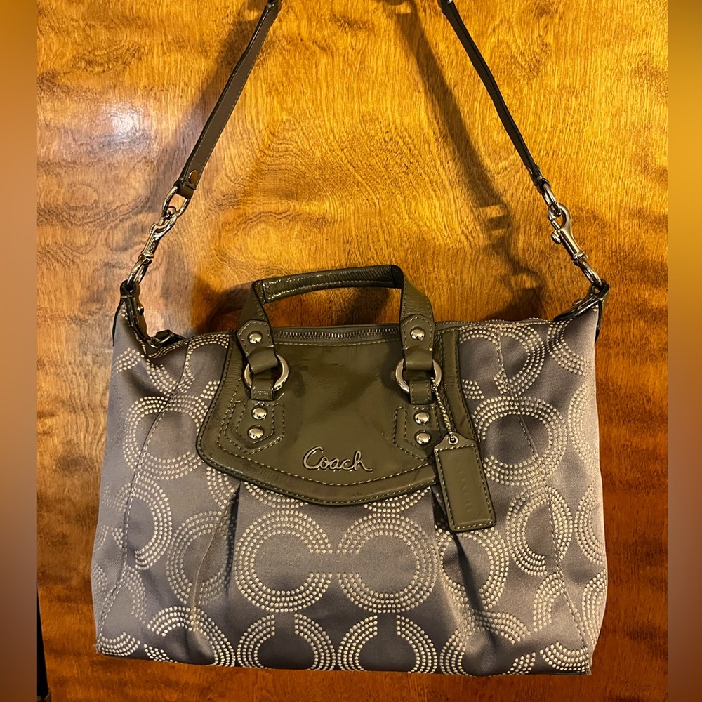 Unique colored Coach patent and signature C